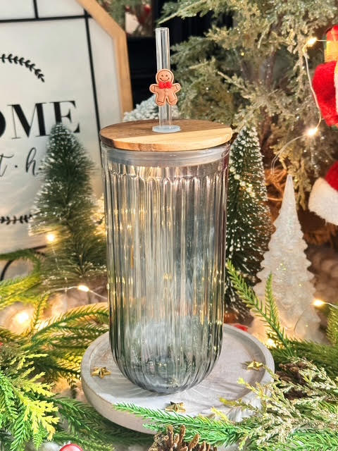 Striped Glass Tumbler