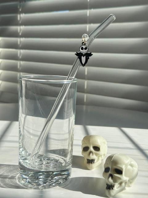 Nightmare Before Christmas Charm Glass Straw